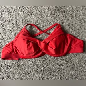 Athleta Red Swim Top